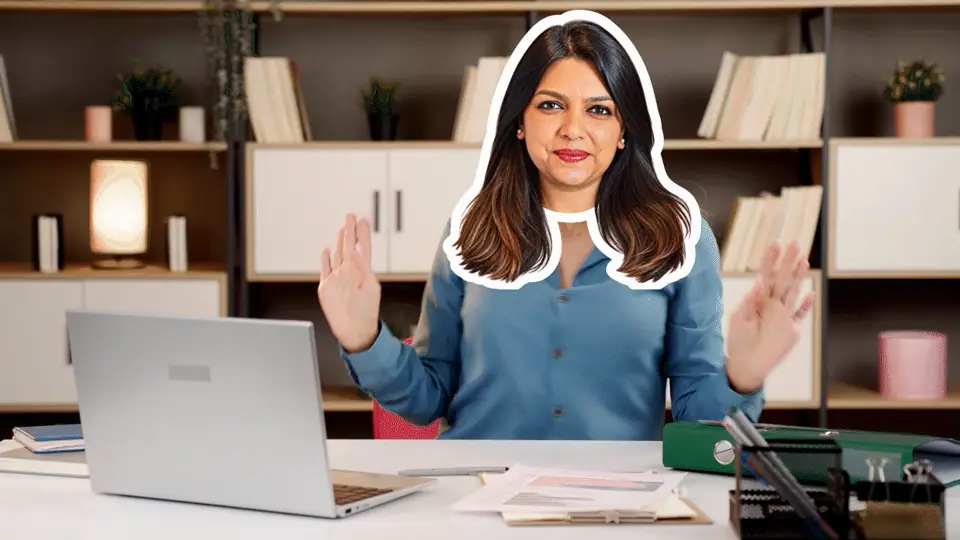 Althea at her desk